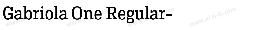Gabriola One Regular字体转换